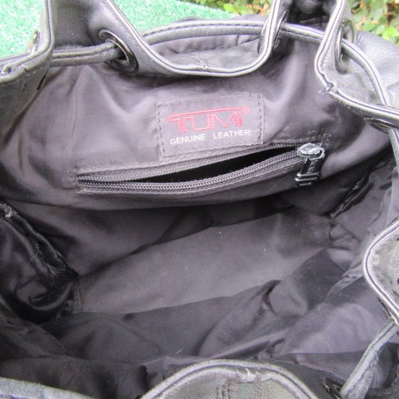 Tumi Black Genuine Leather Mini Backpack main image 4